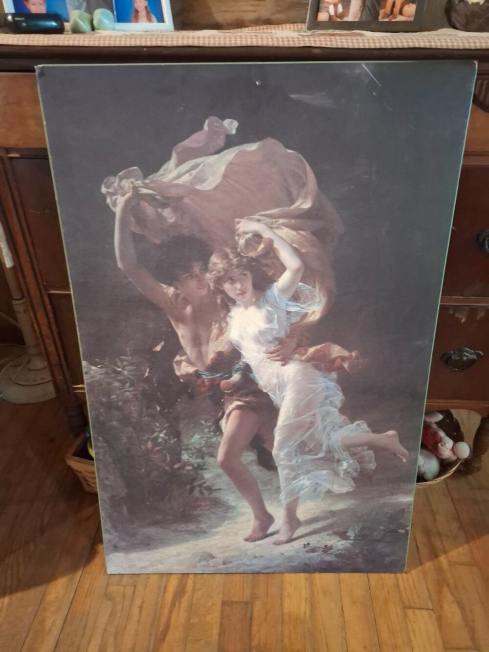 Vintage Large Wall Art Print - The Storm by Pierre-Auguste Cot 1880 Reproduction